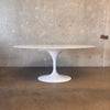 Modern Tulip Oral Dining Table w/ Marble Top