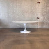 Modern Tulip Oral Dining Table w/ Marble Top