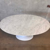 Modern Tulip Oral Dining Table w/ Marble Top