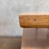 50s Two-Tier Formica Top Side Table w/ Brass Ball Pencil Legs