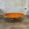 Mid Century Walnut Dining / Conference Table with X Base
