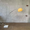 70's Space Age Modern Italian Telescopic Arc Lamp w/ Pitch Adjustment