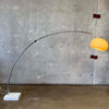 70's Space Age Modern Italian Telescopic Arc Lamp w/ Pitch Adjustment