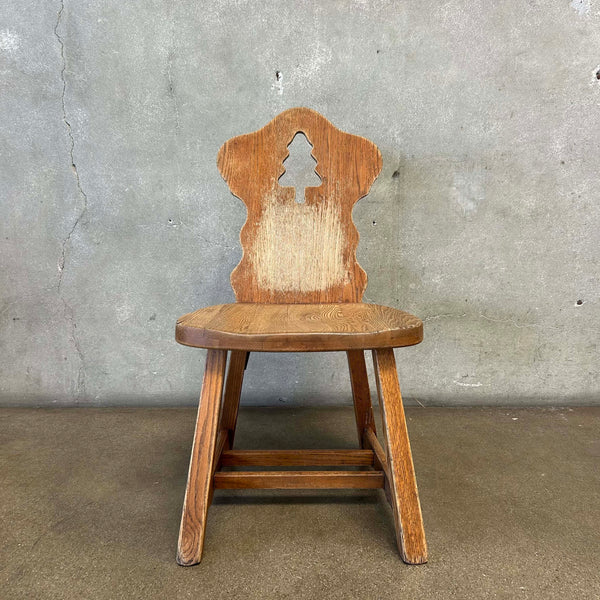 Dutch Style Brutalist Chair in Oak