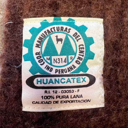 Vintage Wool Puruvian Blanket by Huancatek