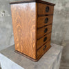 Antique American Letter File Cabinet Oak 5 Drawer