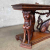 Vintage Carved Mahogany Console Table