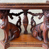 Vintage Carved Mahogany Console Table