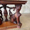 Vintage Carved Mahogany Console Table