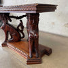 Vintage Carved Mahogany Console Table