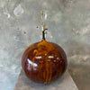 1960's Amber / Tobacco Drip Glazed Ceramic Lamp