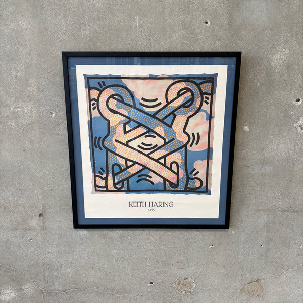 Vintage Keith Harring Exhibition Poster, 1985 France