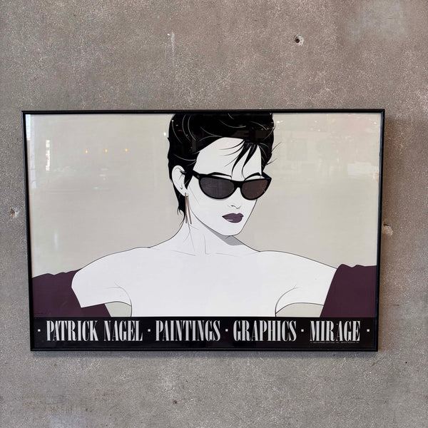 Patrick Nagel 80's Poster "Mirage" With Silver Foil Glasses