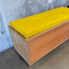 Vinyl Storage Bench With Sliding Doors Hand Built in LB by Pete Deeble Furniture