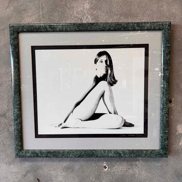 80's Nude Model In Period Turquois Frame - 5/25 Numbered & Signed By Artist