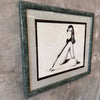80's Nude Model In Period Turquois Frame - 5/25 Numbered & Signed By Artist