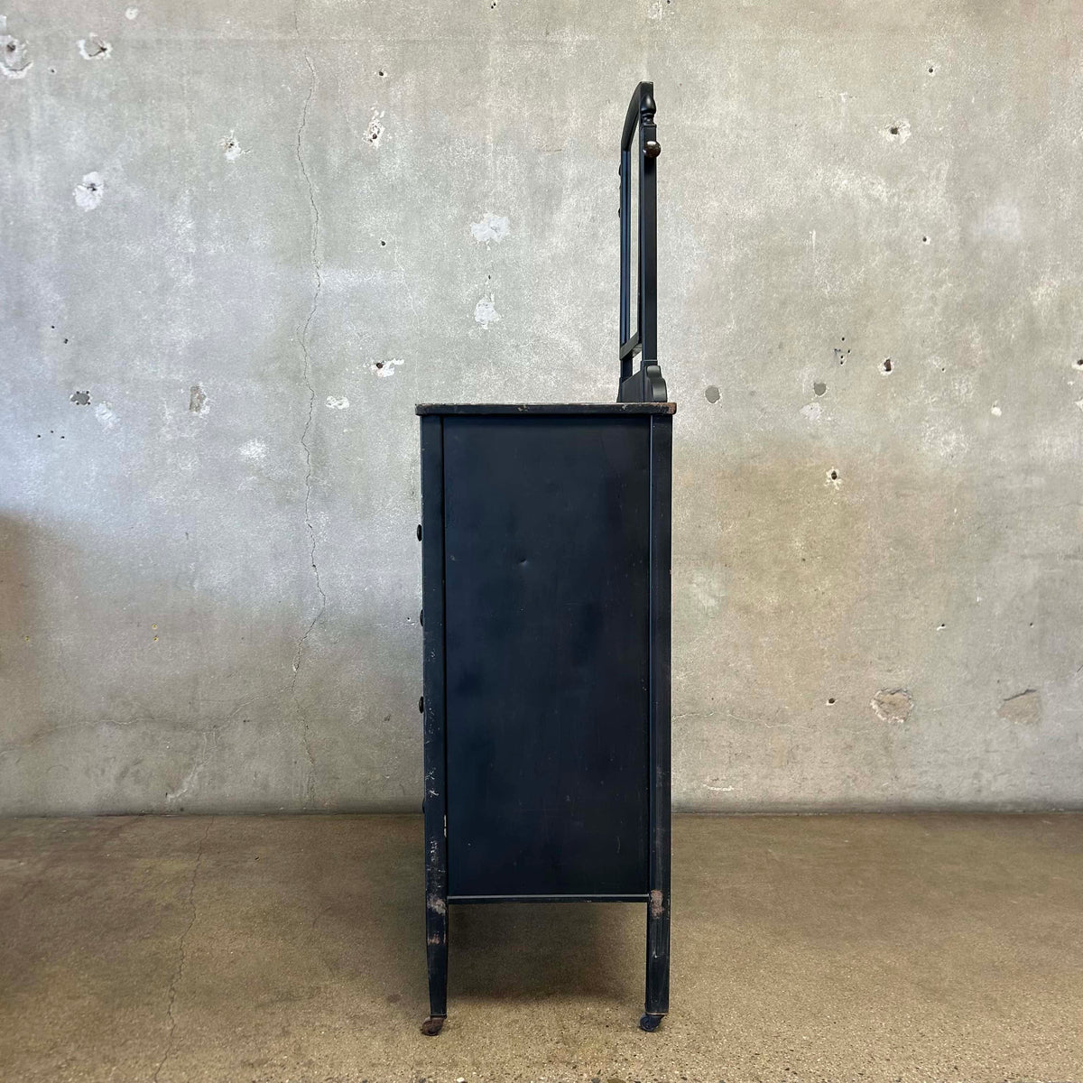 1940s Simmons Steel Highboy Dresser w/ Mirror