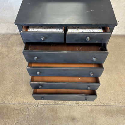 1940s Simmons Steel Highboy Dresser w/ Mirror
