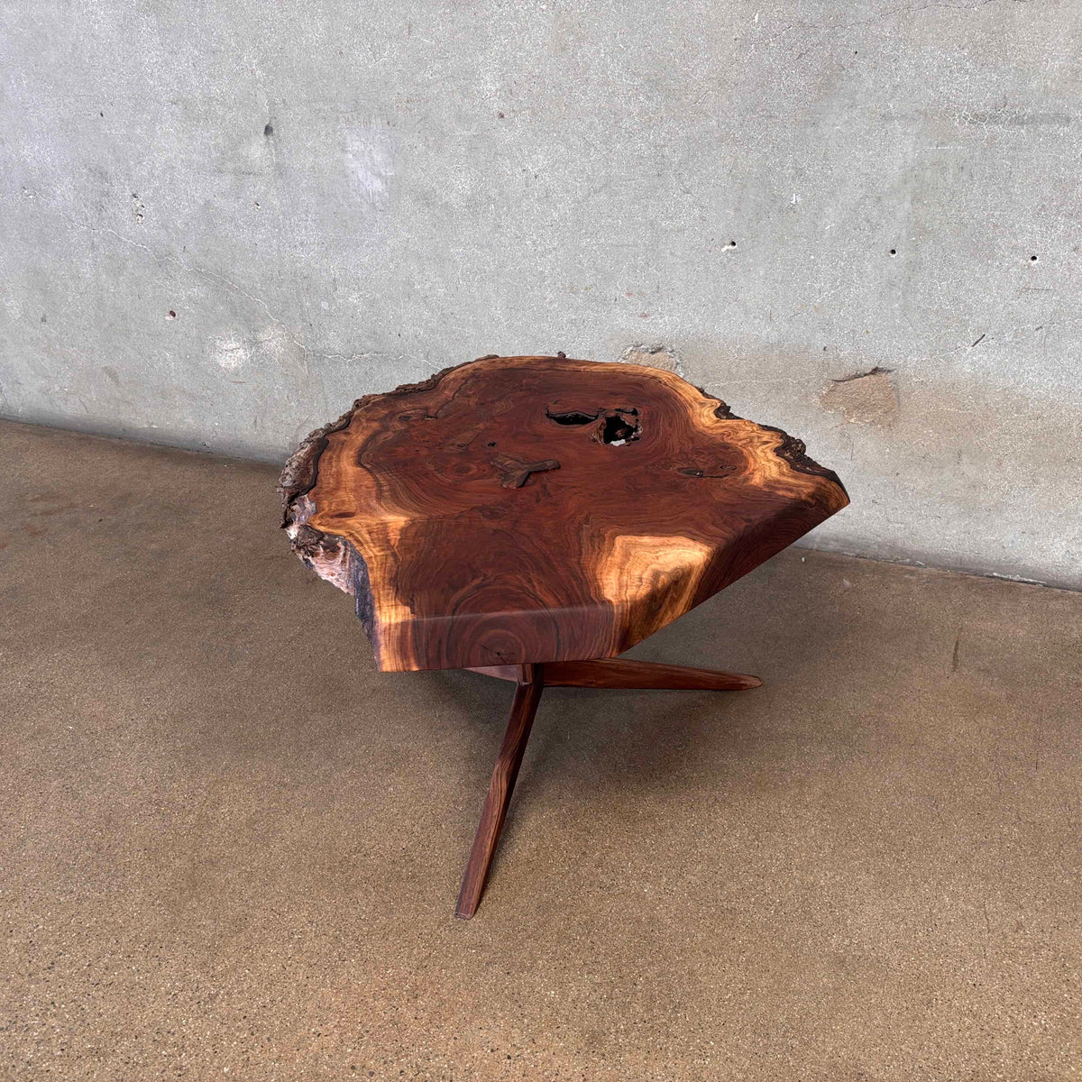 Walnut Coffee Table Hand Built in Long Beach by Pete Deeble Furniture