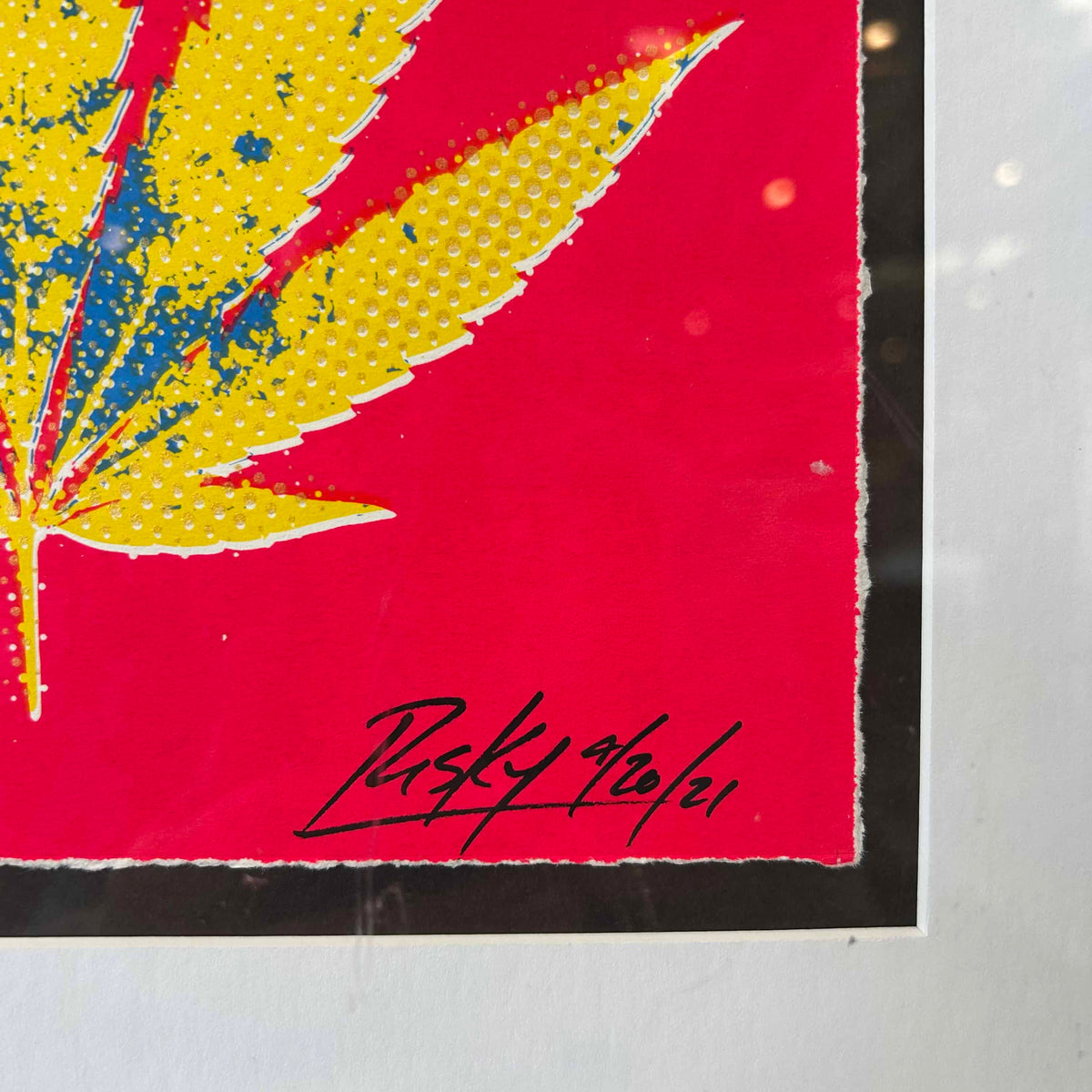Risk Rock Butterfly Bud Leaves Lithograph 4/20
