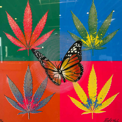 Risk Rock Butterfly Bud Leaves Lithograph 4/20