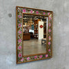 Vintage Hand-Painted Border Glass Mirror
