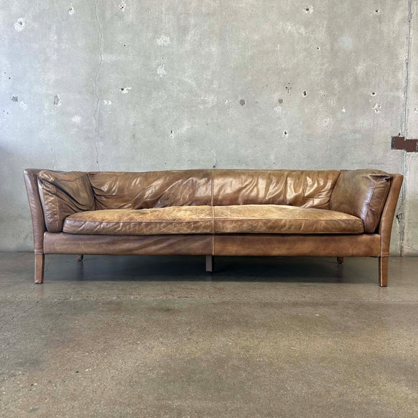 Restoration Hardware Sorensen Leather Sofa