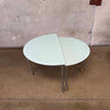 Post Modern Chrome & Frosted Glass Swivel/Nesting Coffee Table 1980s