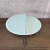 Post Modern Chrome & Frosted Glass Swivel/Nesting Coffee Table 1980s