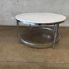 1975-85 Post Modern Marble & Chrome Base Coffee Table