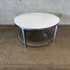 1975-85 Post Modern Marble & Chrome Base Coffee Table