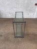Late 1980-90s Minimalist Welded Steel & Glass Console Table