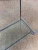 Late 1980-90s Minimalist Welded Steel & Glass Console Table