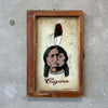 Reverse Painting Glass Window Chief Cigars