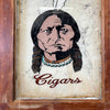 Reverse Painting Glass Window Chief Cigars