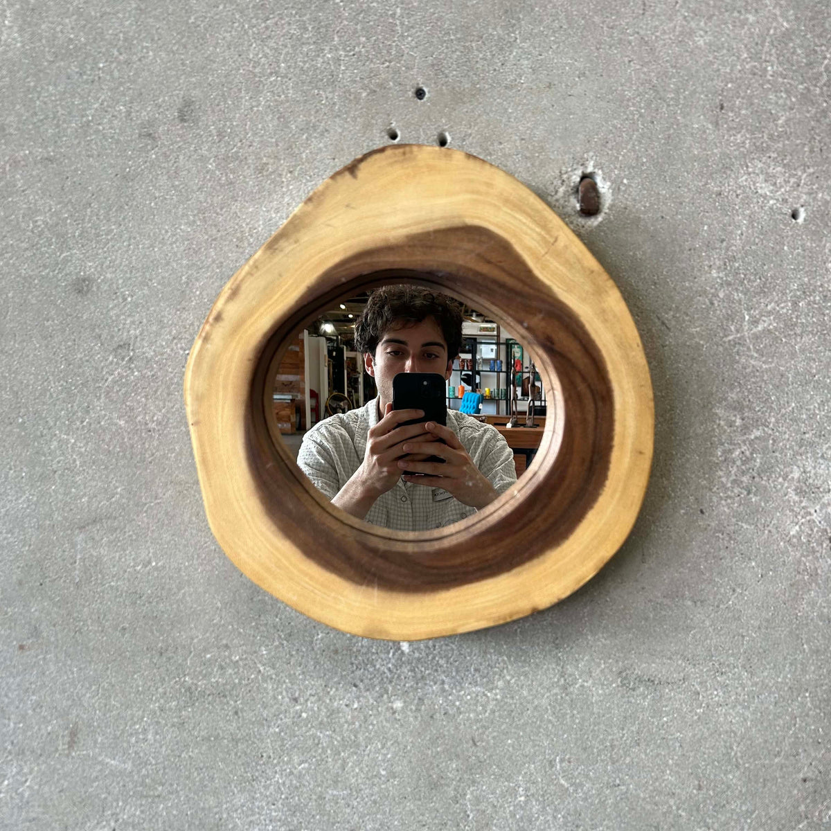 Custom Made Tree Trunk Mirror #1