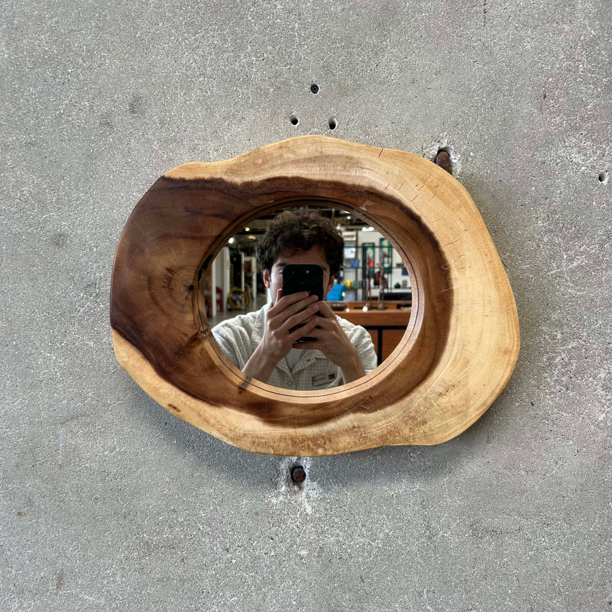 Custom Made Tree Trunk Mirror #2