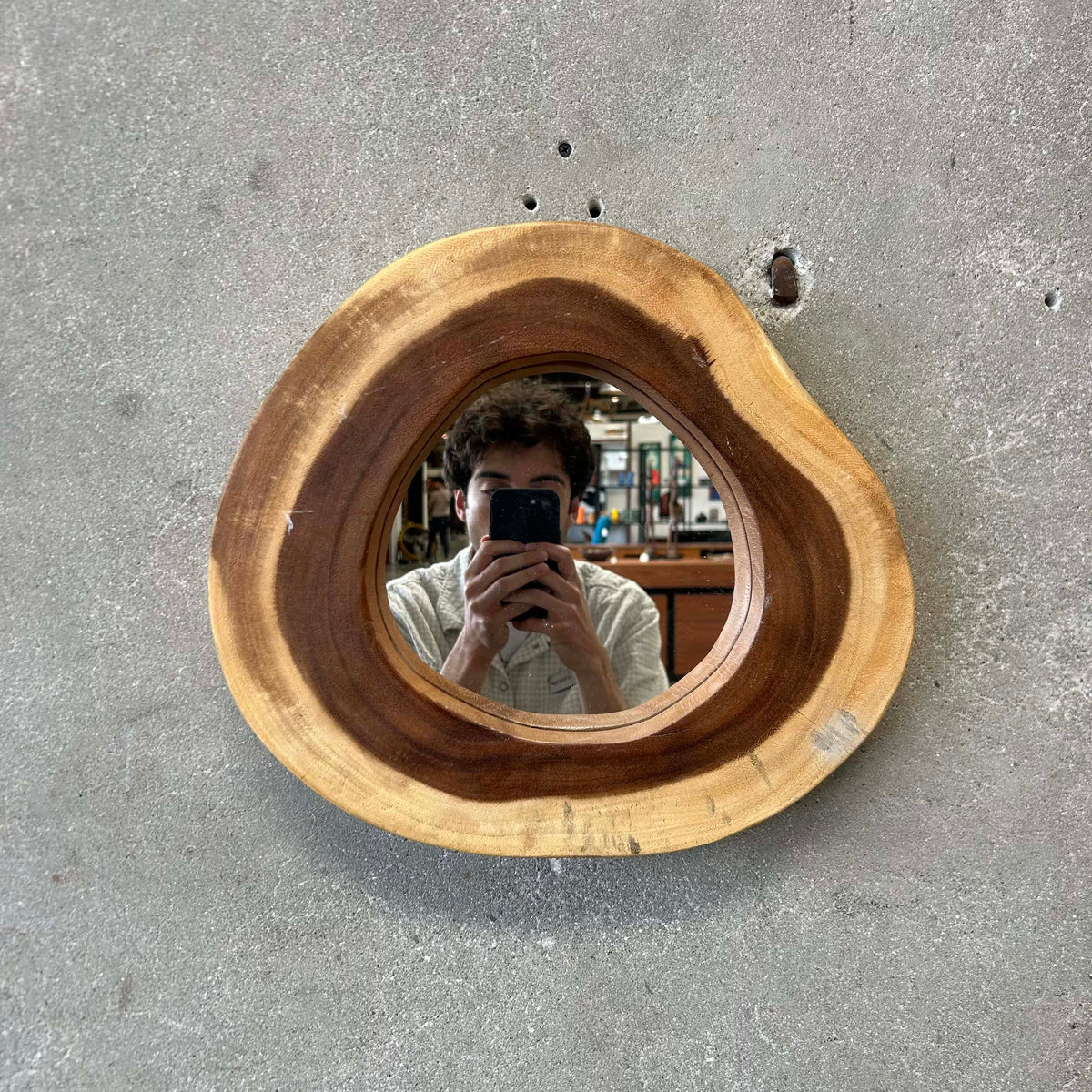 Custom Made Tree Trunk Mirror #4
