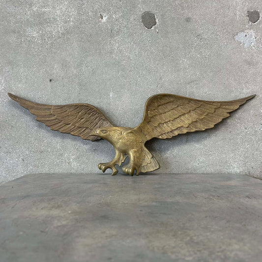 1960s Brass Eagle Wall Hanger