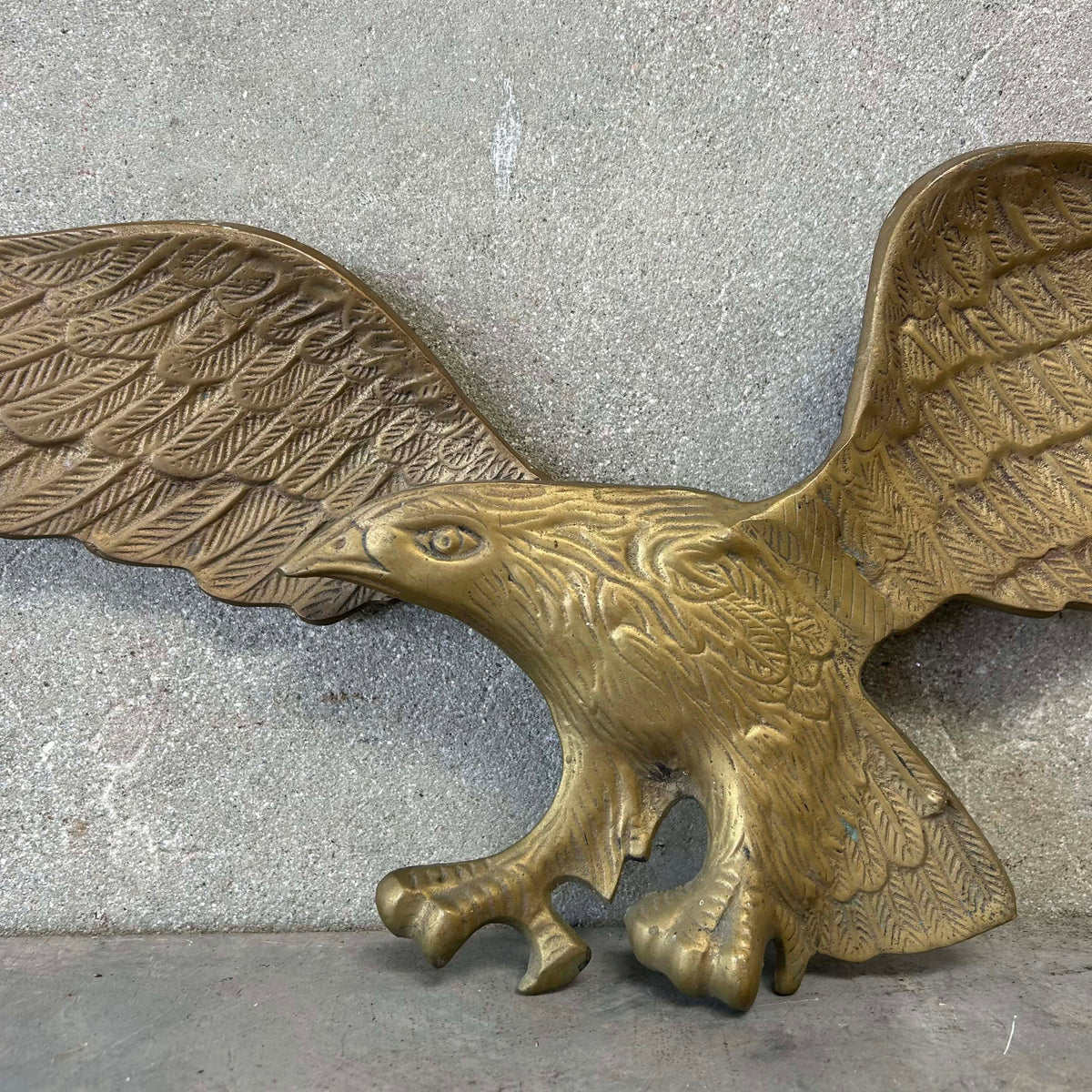 1960s Brass Eagle Wall Hanger