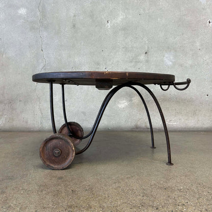 Monterey Furniture 1930's Rare Rolling Cart Coffee Table