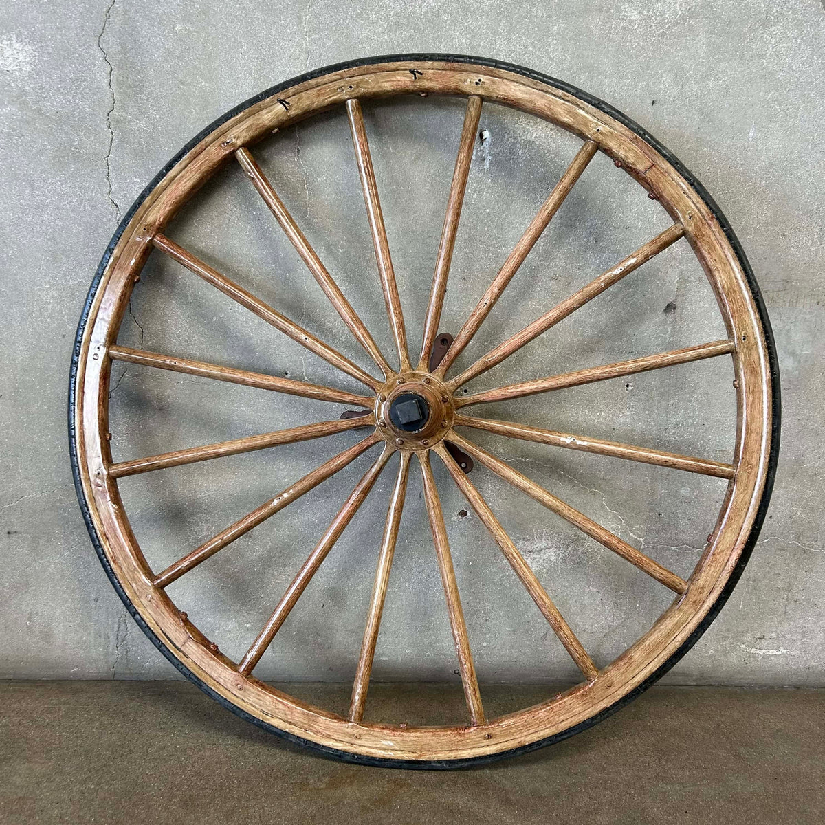 Vintage Wall Mount Wagon Wheel