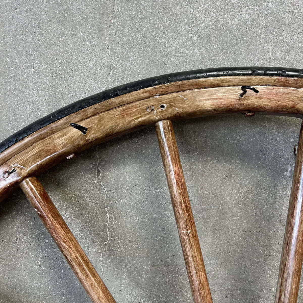 Vintage Wall Mount Wagon Wheel