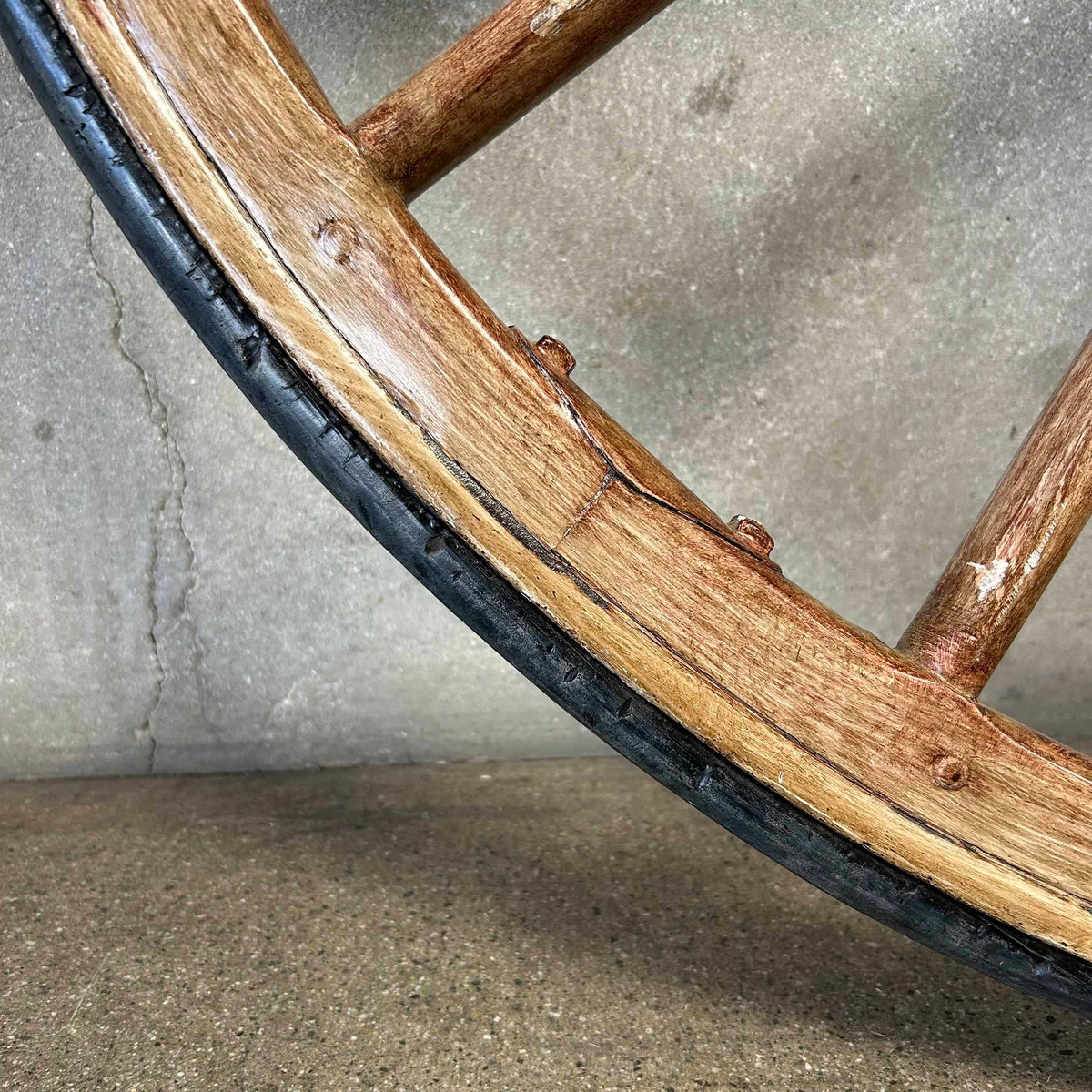 Vintage Wall Mount Wagon Wheel