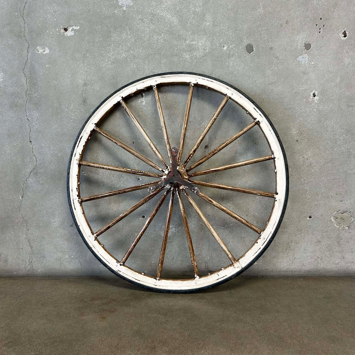 Vintage Wall Mount Wagon Wheel