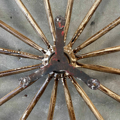 Vintage Wall Mount Wagon Wheel