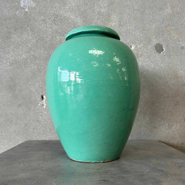 Bauer Pottery Vintage Oil Jar Jade Green #2