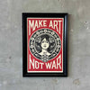 Shepard Fairley (Obey) "Mark Art Not War" Signed Lithograph Framed