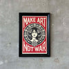 Shepard Fairley (Obey) "Mark Art Not War" Signed Lithograph Framed