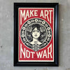Shepard Fairley (Obey) "Mark Art Not War" Signed Lithograph Framed